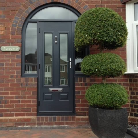 composite doors grey